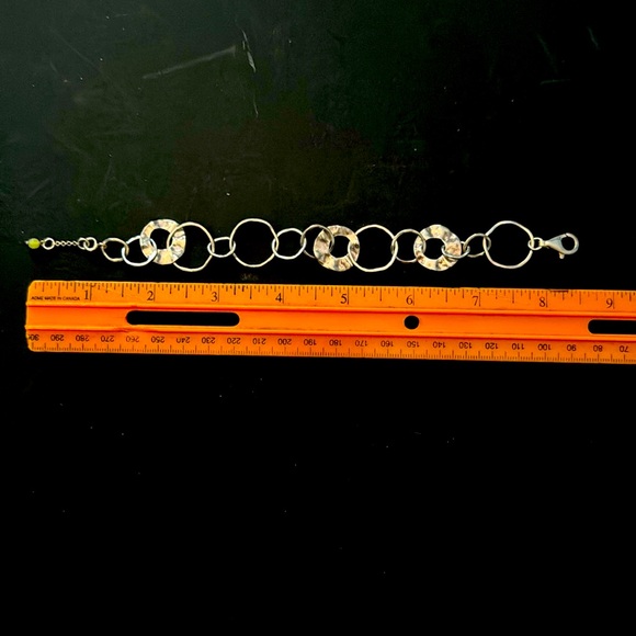 Silpada Paper Chain Bracelet - Hammered Sterling Silver .925 Retired Bracelet. - Picture 2 of 2